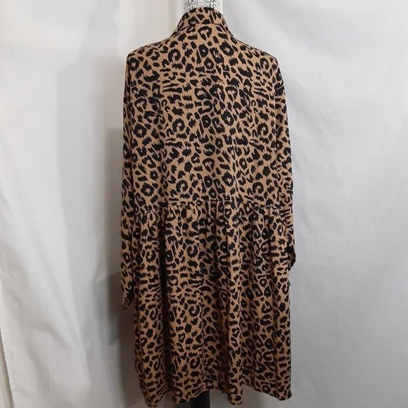 Missguided Womens Long Blouse Plus Size 20 Animal Print NWT - Picture 2 of 5